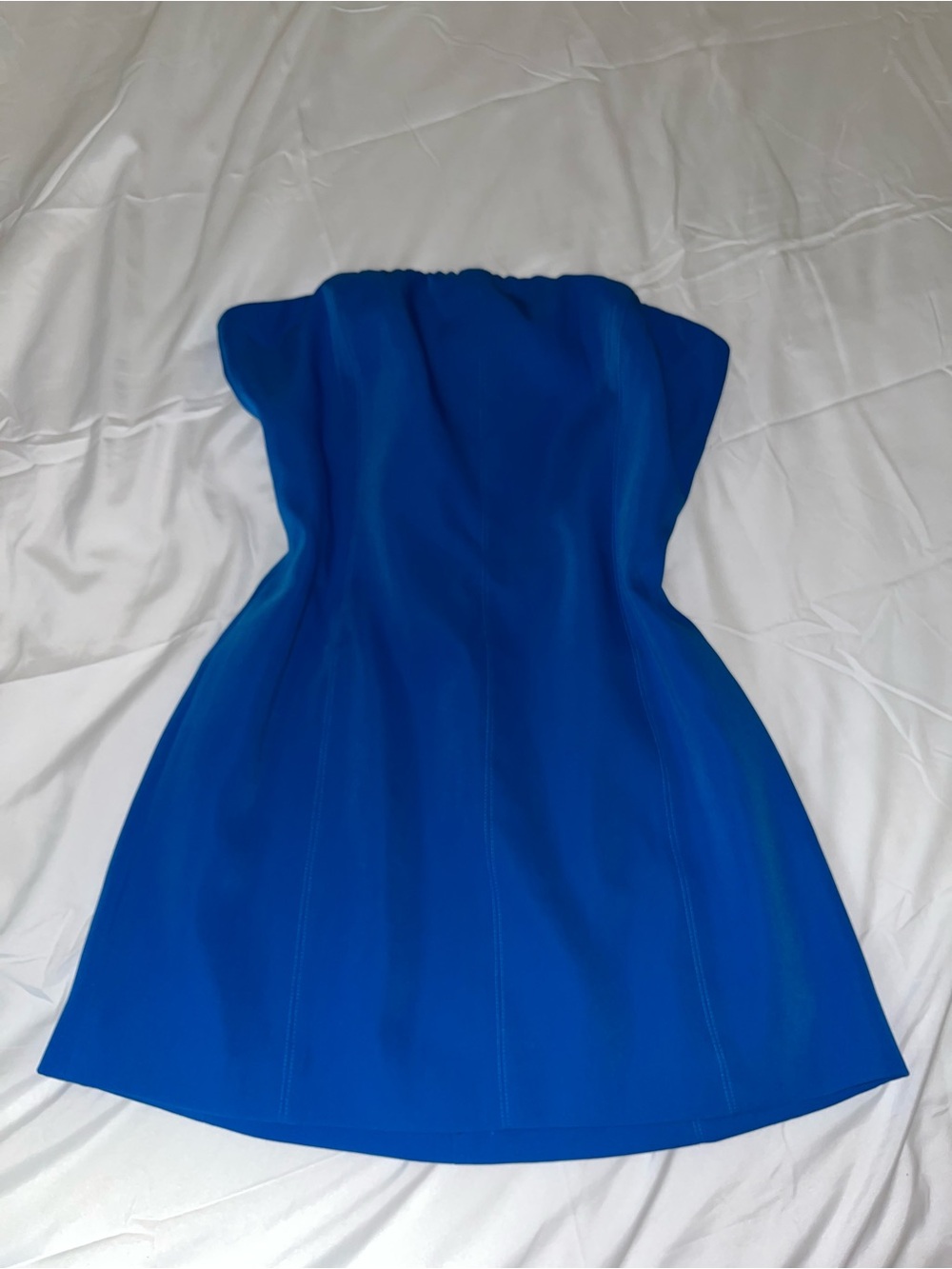 Meshki Royal Blue Strapless Mini Dress